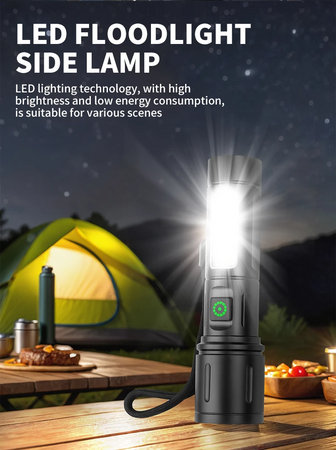 Lampe de Poche Multifonctions en ACIER très puissante
