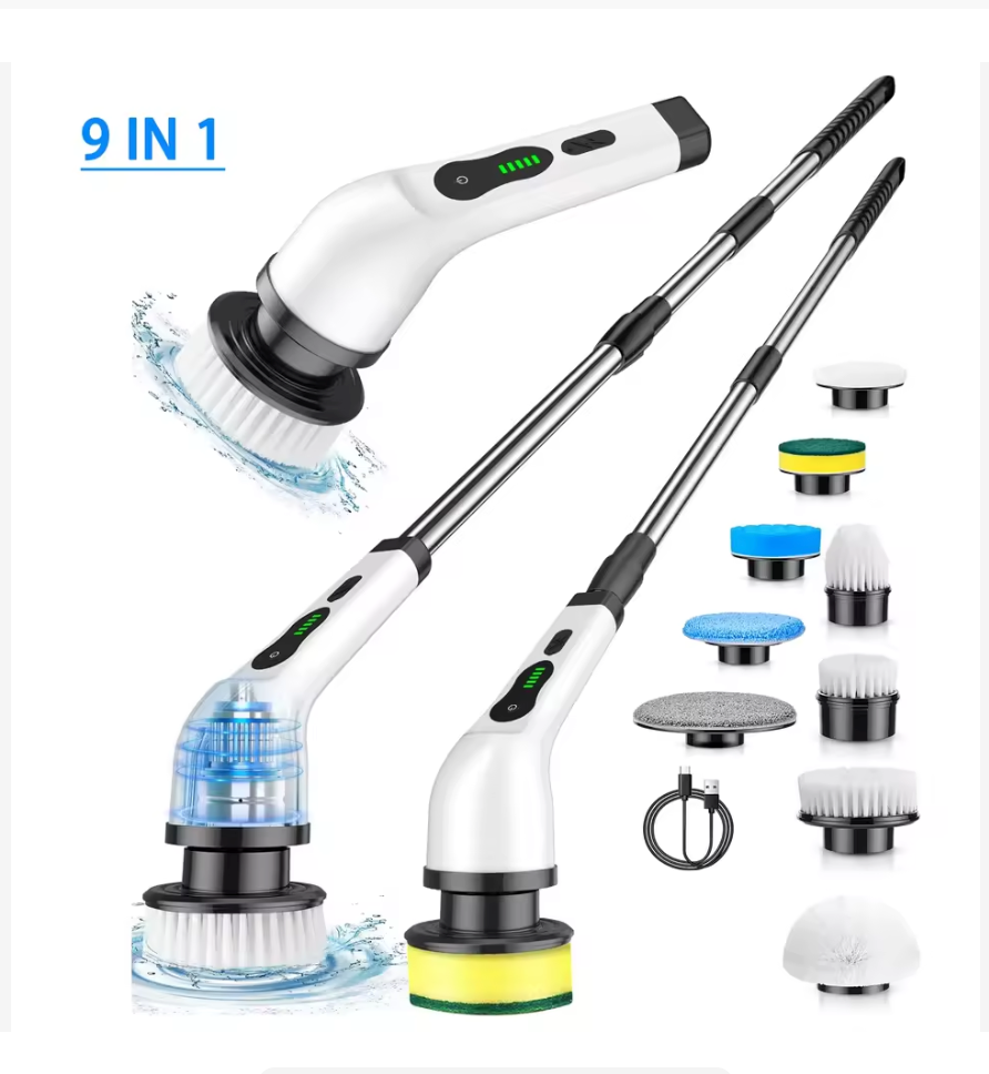 🔥VENTE LIMITÉE 50 % DE RÉDUCTION !!🔥 Brosse de nettoyage électrique 9 en 1