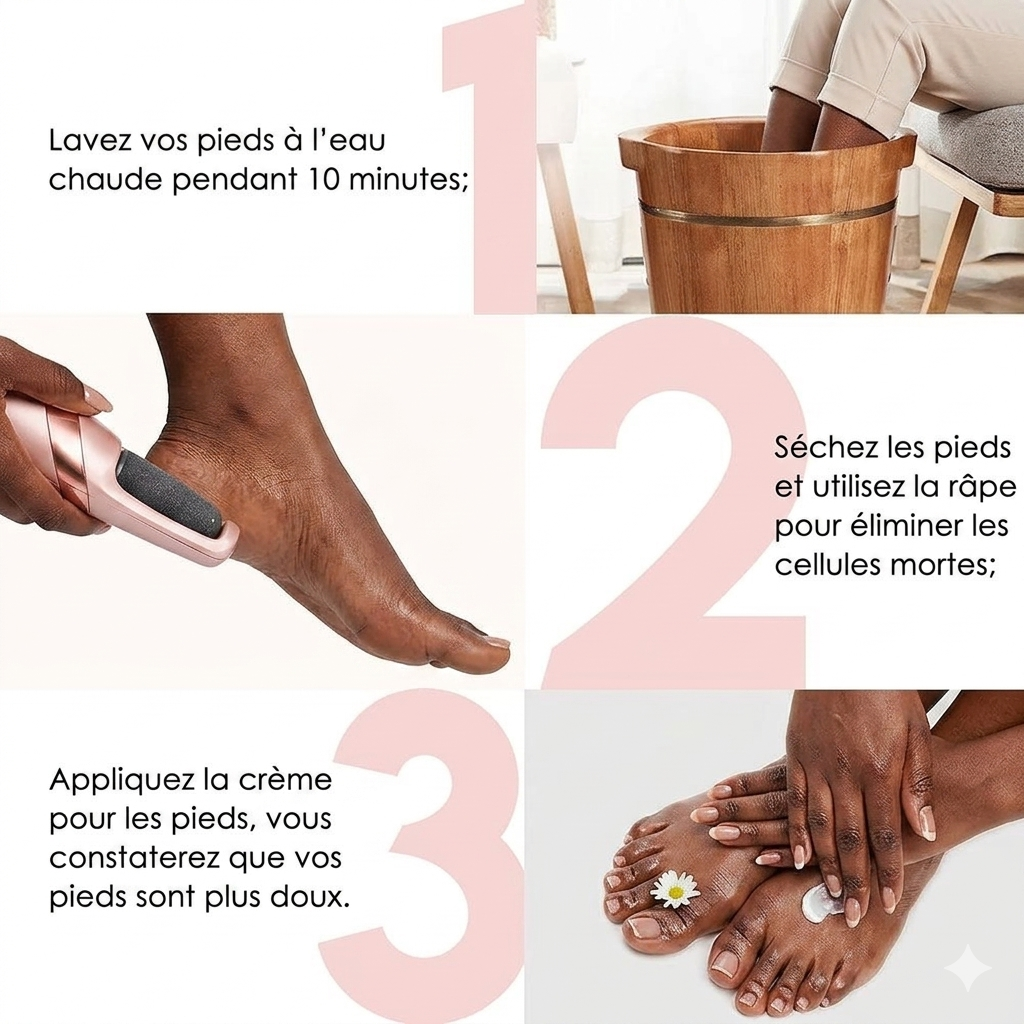 PediLisse™-éliminateur des peaux  secs et fissurés du pieds