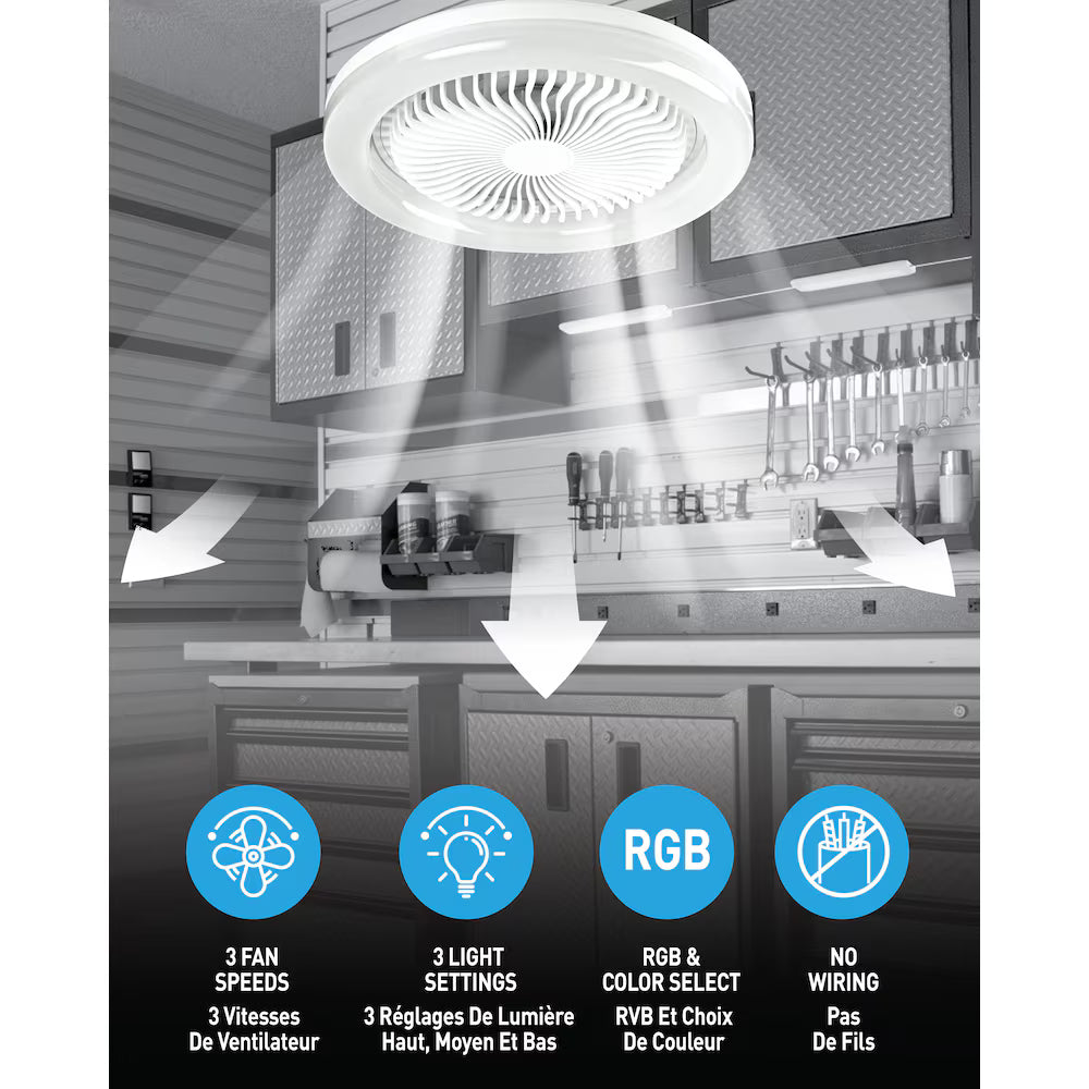 VENTILATEUR LED SANS FIL